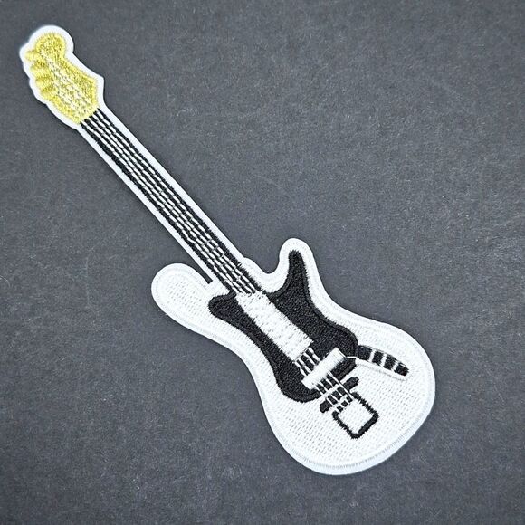 Guitar iron on patch diy sew on wearable art - Picture 1 of 2